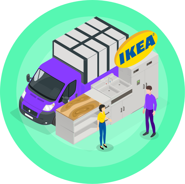 Clearabee Van with Ikea kitchen